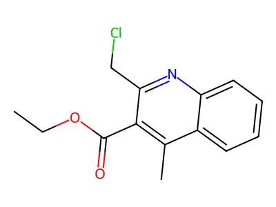 Ethyl 2-(chloromethyl)-4-methylquinoline-3-carboxylate structure