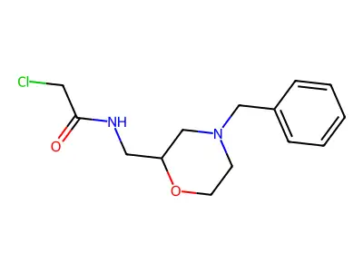 N-[(4-benzylmorpholin-2-yl)methyl]-2-chloroacetamide structure