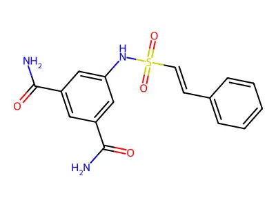 5-(2-Phenylethenesulfonamido)benzene-1,3-dicarboxamide structure