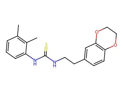 1-[2-(2,3-Dihydro-1,4-benzodioxin-6-yl)ethyl]-3-(2,3-dimethylphenyl)thiourea structure