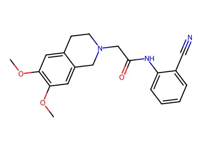 N-(2-cyanophenyl)-2-(6,7-dimethoxy-3,4-dihydroisoquinolin-2(1H)-yl)acetamide structure
