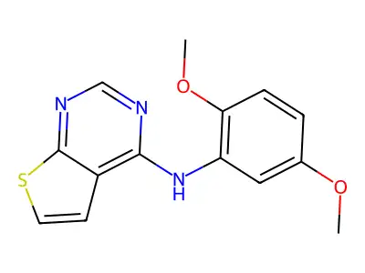 N-(2,5-dimethoxyphenyl)thieno[2,3-d]pyrimidin-4-amine structure