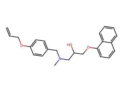 1-[Methyl-[(4-prop-2-enoxyphenyl)methyl]amino]-3-naphthalen-1-yloxypropan-2-ol structure