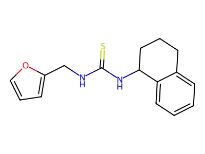 1-(Furan-2-ylmethyl)-3-(1,2,3,4-tetrahydronaphthalen-1-yl)thiourea structure