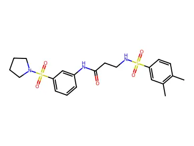 3-[(3,4-dimethylphenyl)sulfonylamino]-N-(3-pyrrolidin-1-ylsulfonylphenyl)propanamide structure