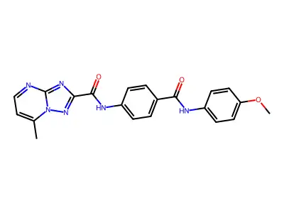 N-[4-[(4-methoxyphenyl)carbamoyl]phenyl]-7-methyl-[1,2,4]triazolo[1,5-a]pyrimidine-2-carboxamide structure