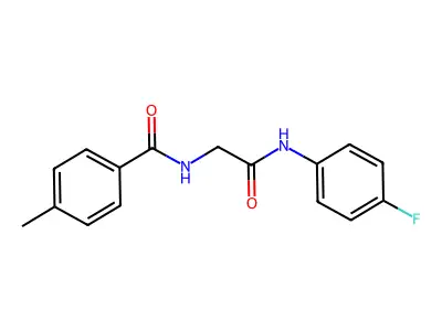 N-{2-[(4-fluorophenyl)amino]-2-oxoethyl}-4-methylbenzamide structure
