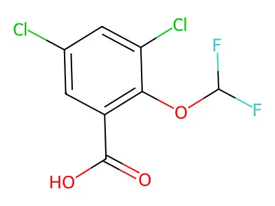 3,5-dichloro-2-(difluoromethoxy)benzoic Acid structure