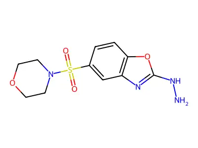 2-Hydrazinyl-5-(morpholinosulfonyl)benzo[d]oxazole structure