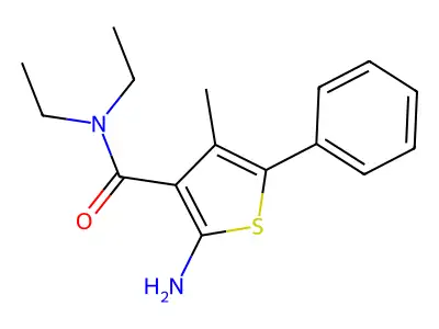 2-amino-N,N-diethyl-4-methyl-5-phenylthiophene-3-carboxamide structure