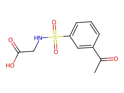 2-(3-Acetylbenzenesulfonamido)acetic acid structure