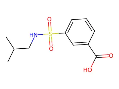 3-[(2-Methylpropyl)sulfamoyl]benzoic acid structure