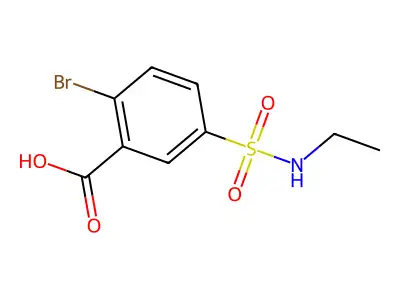 2-bromo-5-(ethylsulfamoyl)benzoic Acid structure
