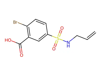 2-Bromo-5-[(prop-2-en-1-yl)sulfamoyl]benzoic acid structure