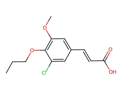 3-(3-Chloro-5-methoxy-4-propoxyphenyl)prop-2-enoic acid structure