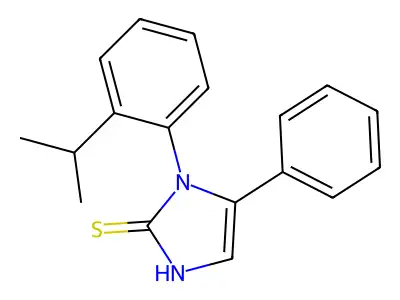 5-phenyl-1-[2-(propan-2-yl)phenyl]-1H-imidazole-2-thiol structure