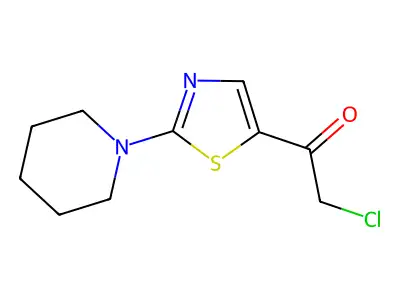 2-Chloro-1-(2-(piperidin-1-yl)thiazol-5-yl)ethanone structure