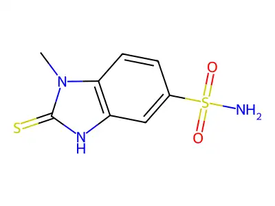 2-mercapto-1-methyl-1H-benzimidazole-5-sulfonamide structure