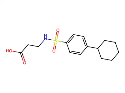 3-(4-Cyclohexylbenzenesulfonamido)propanoic acid structure