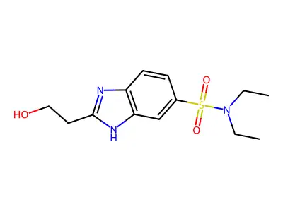 N,N-Diethyl-2-(2-hydroxyethyl)-1H-benzimidazole-6-sulfonamide structure