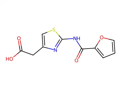 [2-(2-Furoylamino)-1,3-thiazol-4-yl]acetic acid structure