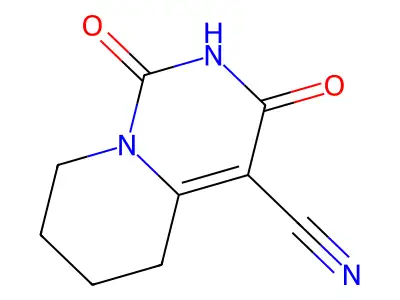 1,3-dioxo-2,3,5,6,7,8-hexahydro-1H-pyrido[1,2-c]pyrimidine-4-carbonitrile structure