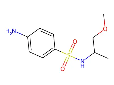 4-amino-N-(1-methoxypropan-2-yl)benzene-1-sulfonamide structure
