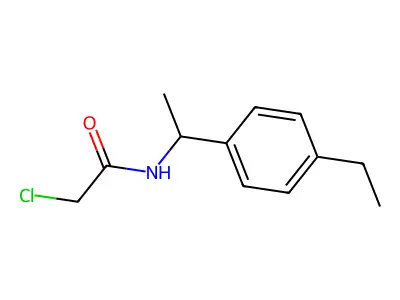 2-chloro-N-[1-(4-ethylphenyl)ethyl]acetamide structure