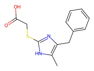 2-[(4-benzyl-5-methyl-1H-imidazol-2-yl)sulfanyl]acetic Acid structure