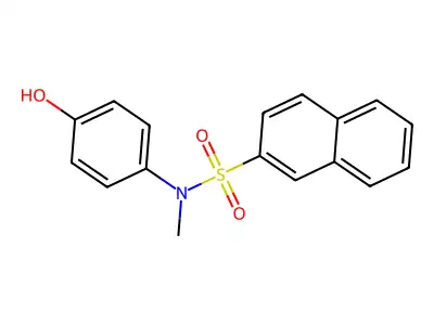 N-(4-hydroxyphenyl)-N-methylnaphthalene-2-sulfonamide structure