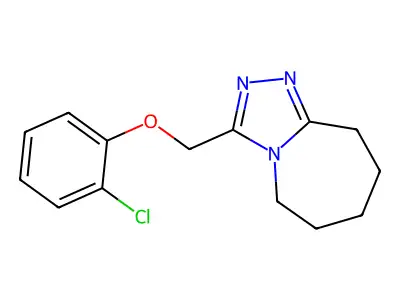 3-[(2-chlorophenoxy)methyl]-5H,6H,7H,8H,9H-[1,2,4]triazolo[4,3-a]azepine structure