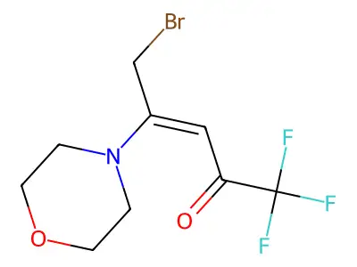 5-Bromo-1,1,1-trifluoro-4-(morpholin-4-yl)pent-3-en-2-one structure