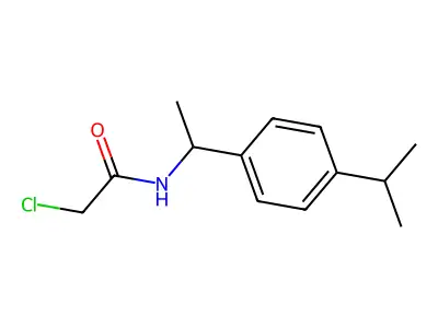 2-chloro-N-{1-[4-(propan-2-yl)phenyl]ethyl}acetamide structure