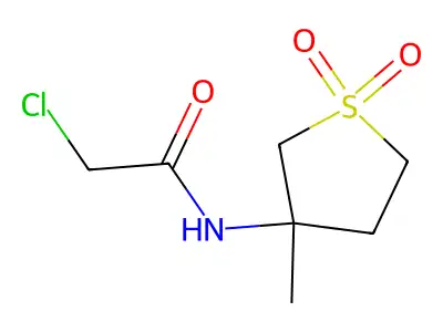 2-chloro-N-(3-methyl-1,1-dioxo-1lambda6-thiolan-3-yl)acetamide structure