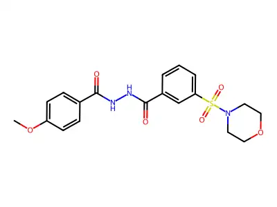 N'-(4-methoxybenzoyl)-3-morpholin-4-ylsulfonylbenzohydrazide structure