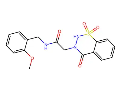 N-[(2-methoxyphenyl)methyl]-2-(1,1,4-trioxo-2H-1 structure