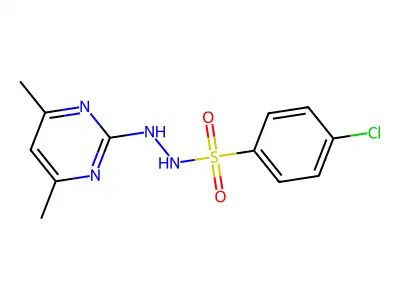4-chloro-N'-(4,6-dimethylpyrimidin-2-yl)benzenesulfonohydrazide structure