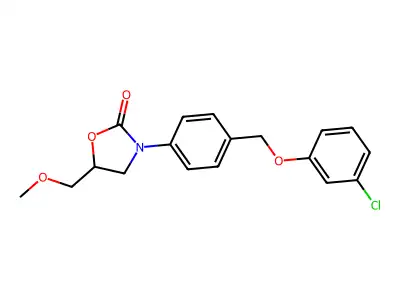 2-Oxazolidinone, 3-(4-((3-chlorophenoxy)methyl)phenyl)-5-(methoxymethyl)- structure