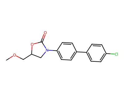 2-Oxazolidinone, 3-(4'-chloro(1,1'-biphenyl)-4-yl)-5-(methoxymethyl)- structure