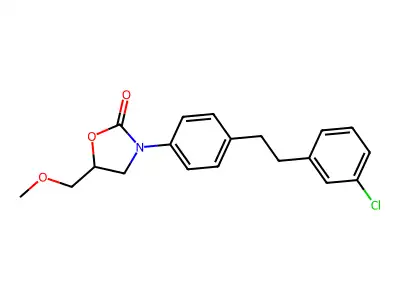 2-Oxazolidinone, 3-(4-(2-(3-chlorophenyl)ethyl)phenyl)-5-(methoxymethyl)- structure