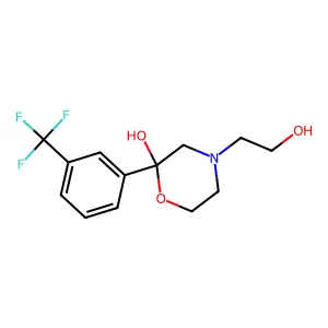 4-(2-Hydroxyethyl)-2-(3-(trifluoromethyl)phenyl)-2-morpholinol structure