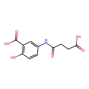 5-(3-Carboxy-propionylamino)-2-hydroxy-benzoic acid structure