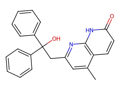 7-(2-hydroxy-2,2-diphenylethyl)-5-methyl-1H-1,8-naphthyridin-2-one structure