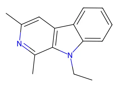 9-Ethyl-1,3-dimethyl-9H-beta-carboline structure