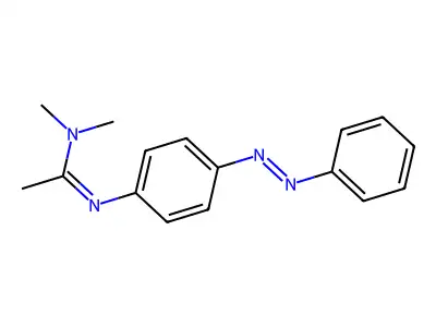 (1E)-N,N-dimethyl-N'-{4-[(E)-phenyldiazenyl]phenyl}ethanimidamide structure