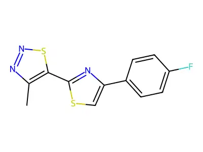 5-[4-(4-Fluorophenyl)-2-thiazolyl]-4-methyl-1,2,3-thiadiazole structure