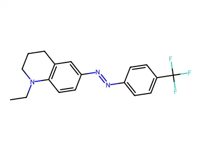 Quinoline, 1-ethyl-1,2,3,4-tetrahydro-6-[2-[4-(trifluoromethyl)phenyl]diazenyl]- structure
