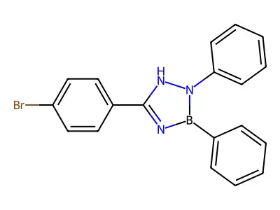 5-(4-bromophenyl)-2,3-diphenyl-3,4-dihydro-2H-1,2,4,3-triazaborole structure