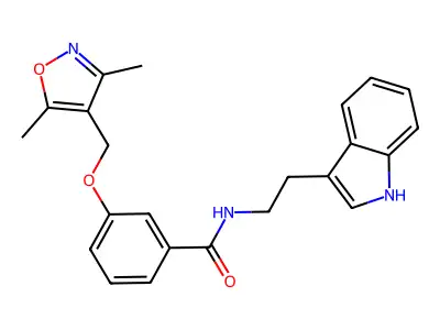 3-[(3,5-dimethyl-1,2-oxazol-4-yl)methoxy]-N-[2-(1H-indol-3-yl)ethyl]benzamide structure