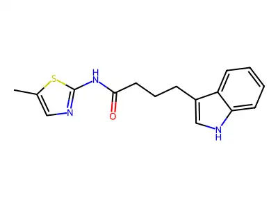 4-(1H-indol-3-yl)-N-(5-methyl-1,3-thiazol-2-yl)butanamide structure